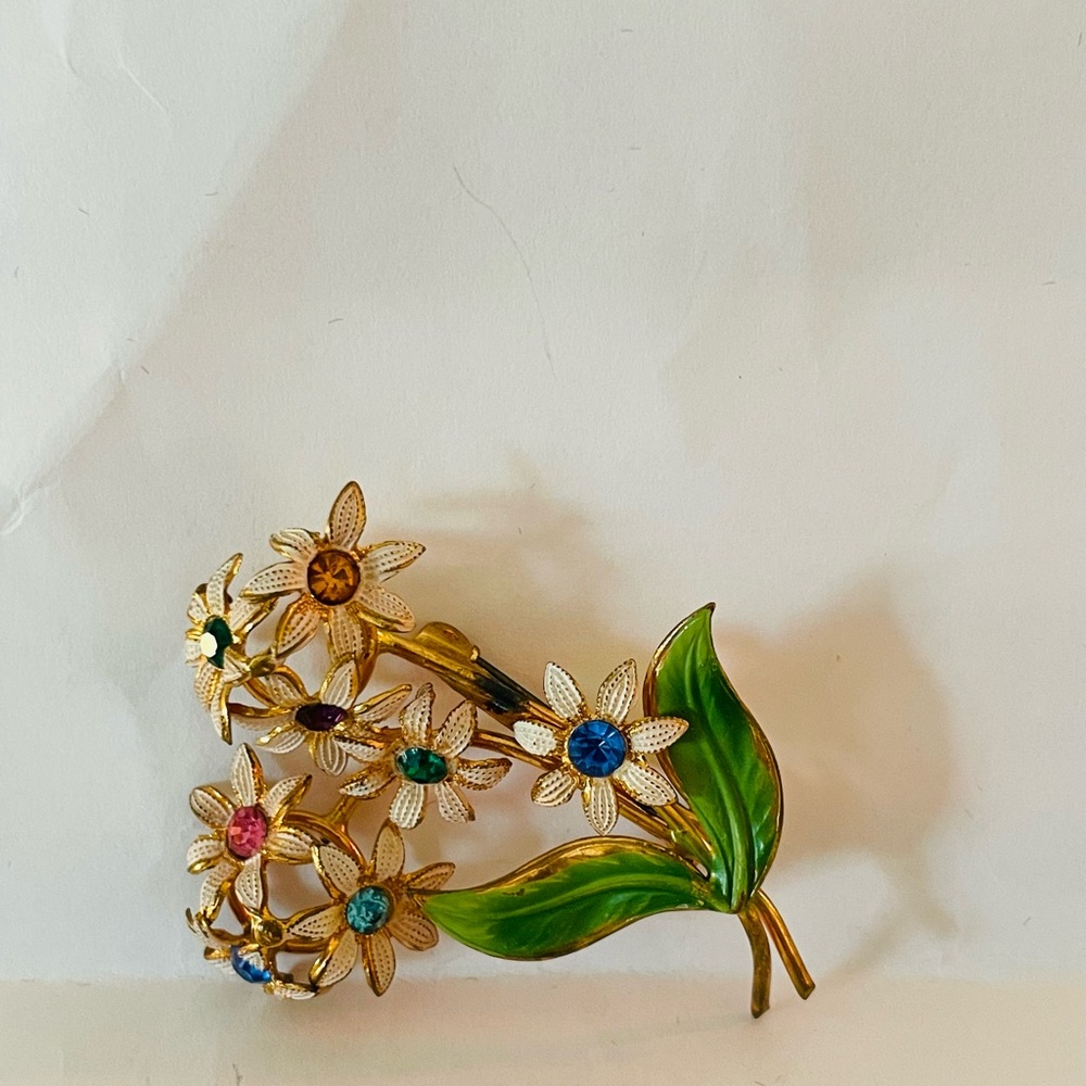 Floral Enamel Rhinestone Centers - Picture 2 of 6